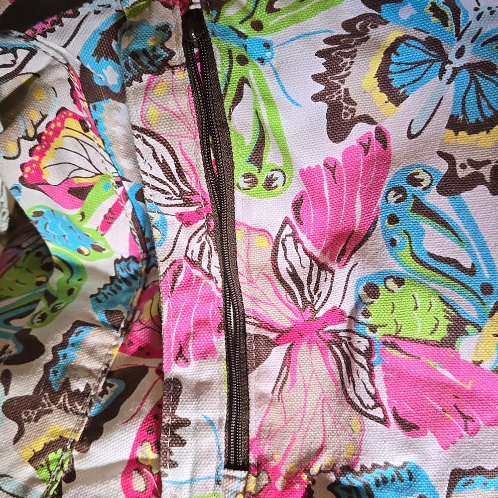 Xl canvas Thirty One Beach tote Floral Patterned Tote Bag - Picture 5 of 6